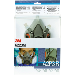 3M respiratorius 6200 su A2P3R filtrais – apsauginė kaukė nuo dujų ir dalelių