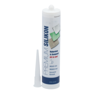 WEHA Premium All in One juodas neutralus silikonas natūraliam akmeniui 310 ml